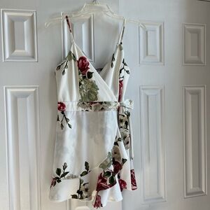 Floral White Dress
